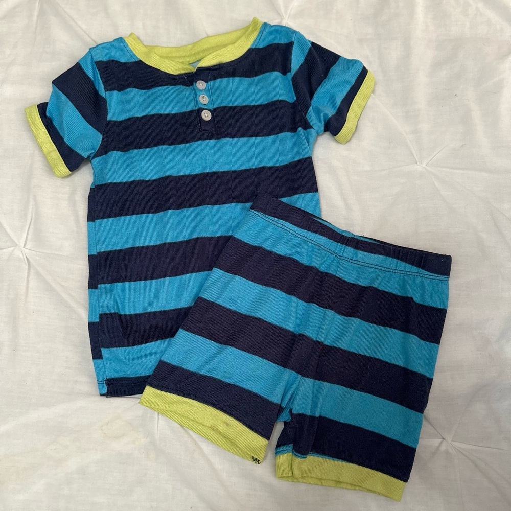 Blue Striped PJ Set